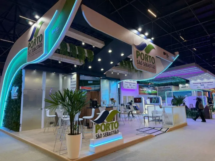 Estande do Porto de São Sebastião na Intermodal South America 2026