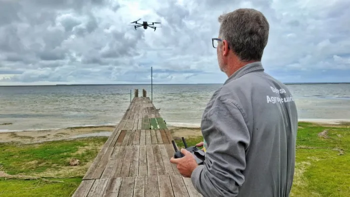 Drones foram utilizados para observar aves silvestres na Reserva Ecológica do Taim -Foto: Fernando Dias/Ascom Seapi