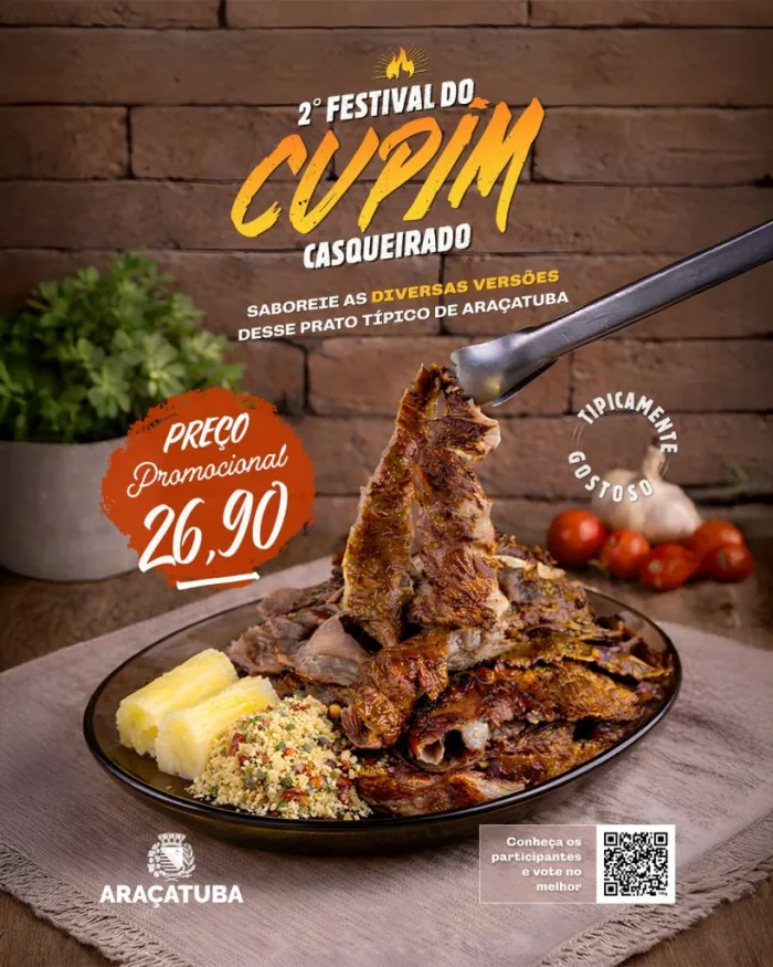 Últimos dias para o público saborear receitas especiais do 2º Festival do Cupim Casqueirado de Araçatuba
