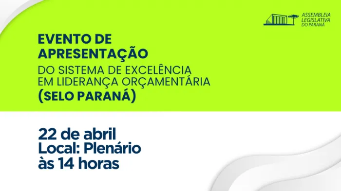 Assembleia sedia cerimônia de premiação do Selo Paraná
