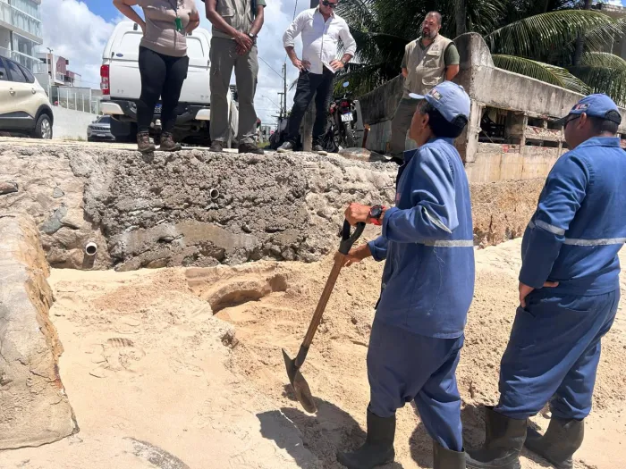 Secretaria de Meio Ambiente monitora galerias pluviais das praias de João Pessoa