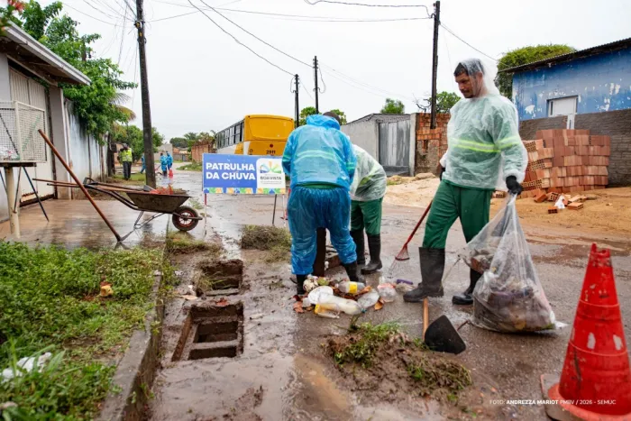 Defesa Civil Municipal monitora chuvas intensas e Prefeitura amplia ações de limpeza urbana