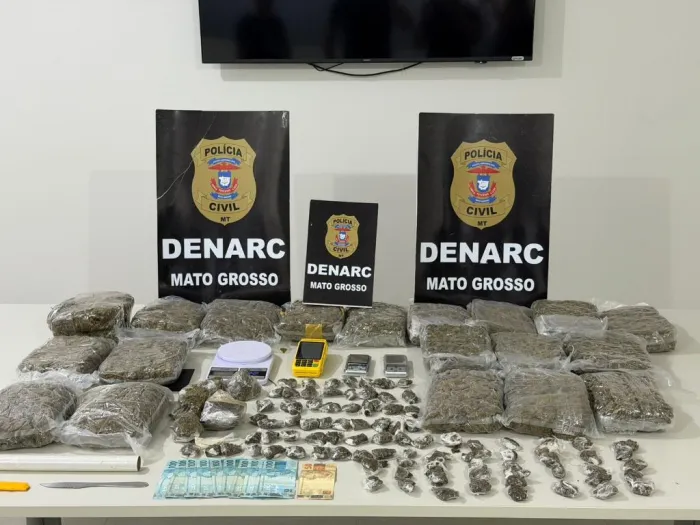 Polícia Civil apreende 152 quilos de entorpecentes e desarticula ponto de distribuição ligado a facção criminosa em Várzea Grande