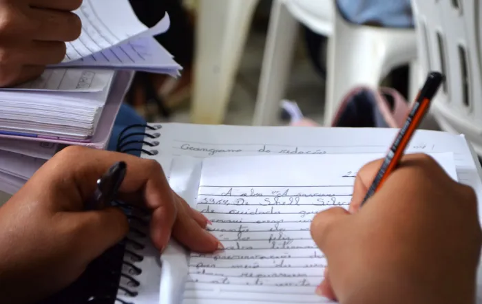  Alunos aprendem técnicas para alcançar melhor desempenho na redação do Enem (Foto: Alexandre Almeida I Assessoria Parlamentar)