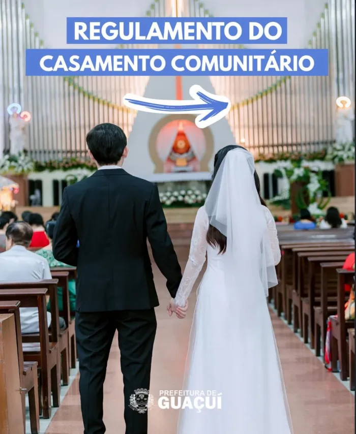 Prefeitura de Guaçuí abre inscrições para Casamento Comunitário 2026