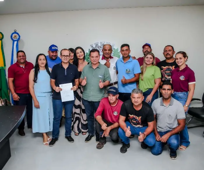 Reunião na sede da prefeitura municipal de Nova MarilândiaFoto: Vanderson Ferraz/Assessoria de Gabinete