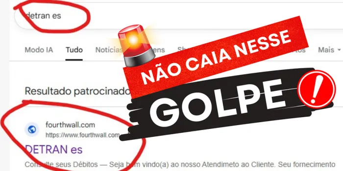 Alerta de Golpe: Falso site do Detran|ES engana motoristas em sites de busca