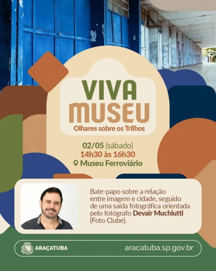 Viva Museu aborda olhares sobre os trilhos em edição com bate-papo e vivência fotográfica