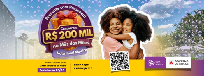 Nota Fiscal Mineira lança prêmio especial de R$ 200 mil no Mês das Mães
