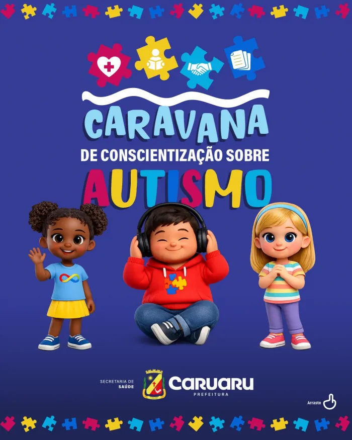 Caravana de Conscientização sobre o Autismo acontece nesta quinta (30) no AME Infantojuvenil, em Caruaru