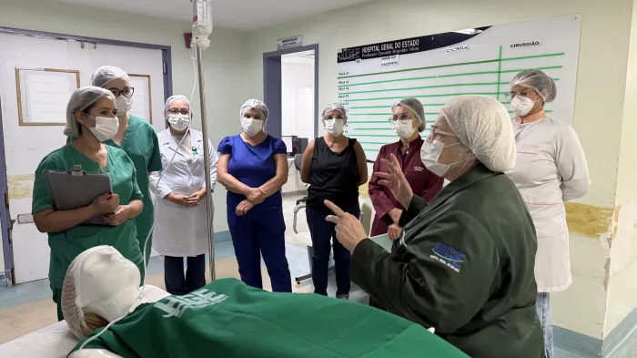 HGE destaca cultura de segurança do paciente com simulação no centro cirúrgico