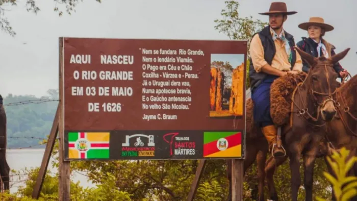 Evento solene relembra primeira missa conduzida pelo Padre Roque Gonzales às margens do Rio Uruguai, em 1626 -Foto: Divulgação/Prefeitura Municipal de São Nicolau