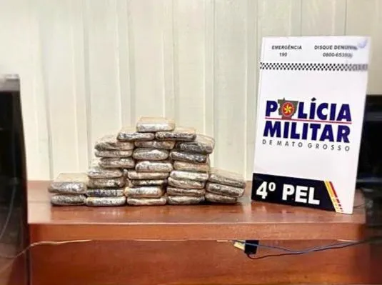 Polícia Militar prende homem com 36 quilos de pasta base de cocaína em Nova Bandeirantes