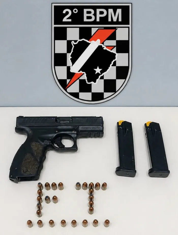 Polícia Militar em Três Lagoas apreende arma de fogo de uso restrito
