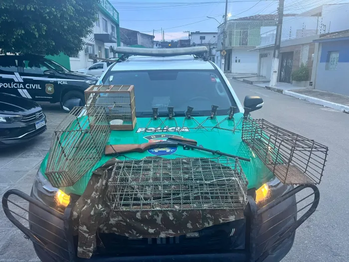 Polícia Militar apreende arma de fogo, animais silvestres e realiza soltura em Alagoas