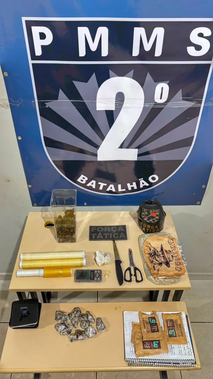 Polícia Militar em Três Lagoas apreende entorpecentes