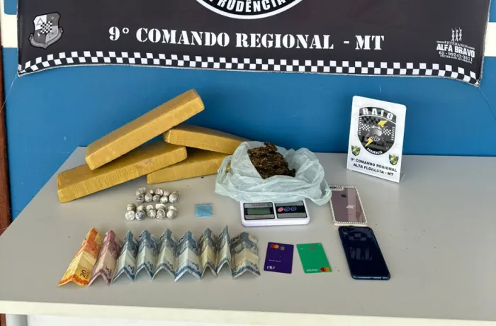Polícia Militar prende faccionados com porções e quatro tabletes de maconha