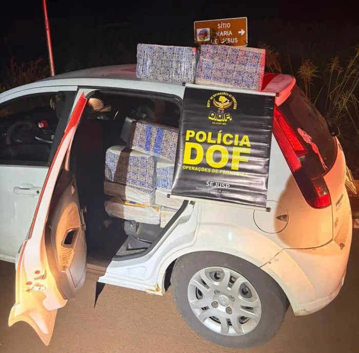 DOF prende casal com mais de 170 quilos de maconha em Laguna Carapã