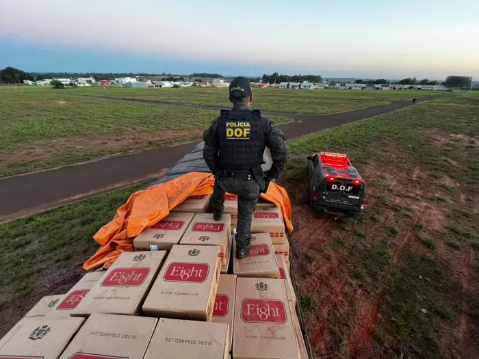 DOF apreende mais de 22 mil pacotes de cigarros contrabandeados em Mundo Novo