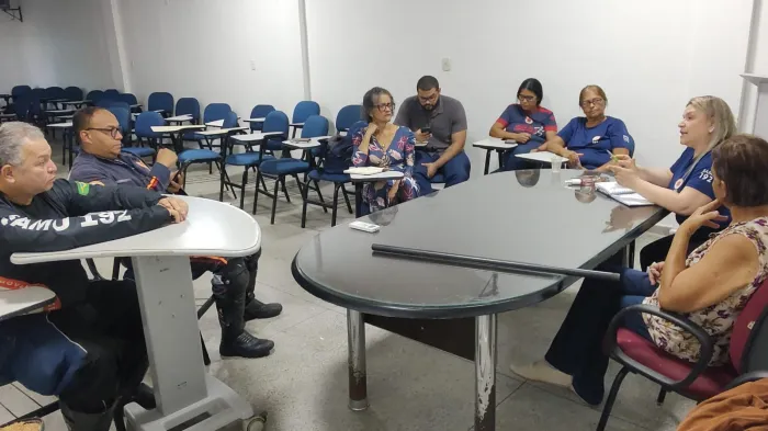 Durante a reunião, ficou definido que qualquer servidor que se sentir lesado deverá notificar a Cipa por escrito - Arnaldo Santtos / Ascom Samu