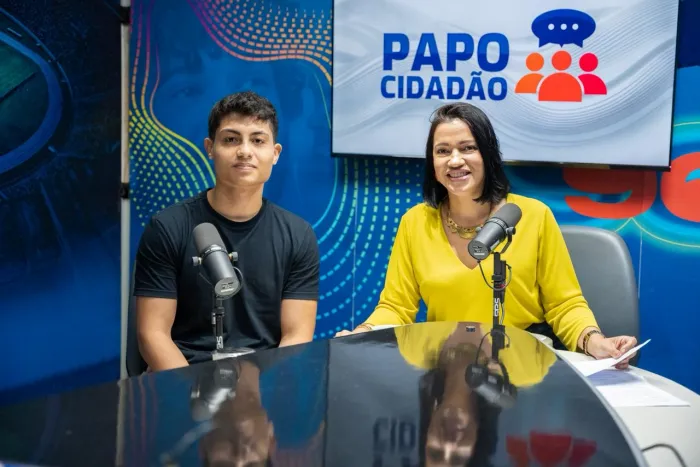 A apresentadora Milena Dutra entrevistou Alisson Rodrigues sobre o jogo virtual educativo para estudantes