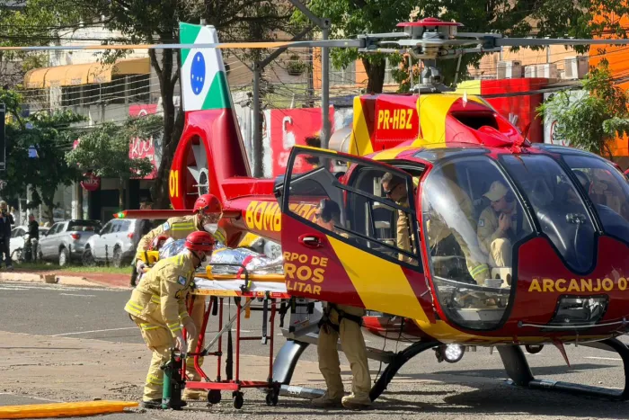 Maio Amarelo: forças de segurança realizam simulado de sinistro de trânsito em Maringá