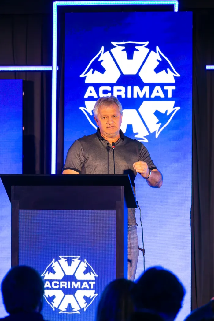Presidente da Frente Parlamentar da Agropecuaria da ALMT, deputado Dilmar Dal Bosco em discurso na abertura da Acricorte 2026Foto: MARCOS LOPES/ALMT
