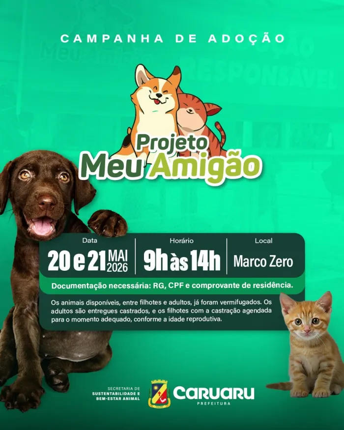 Prefeitura de Caruaru promove nova edição da Feira Meu Amigão com adoção responsável
