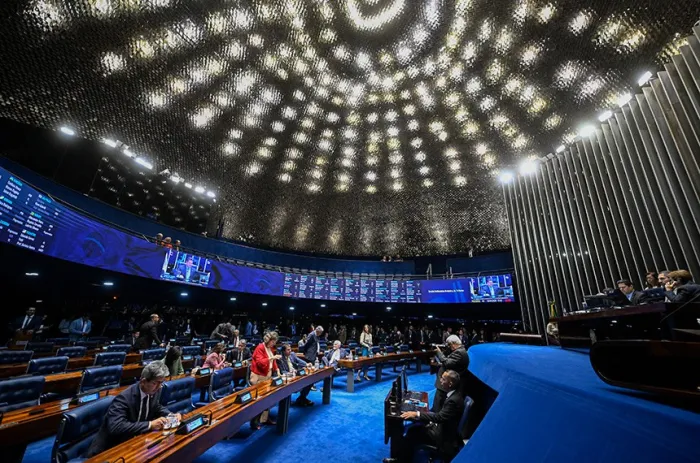 O Plenário do Senado durante as votações desta terça-feira - Foto: Carlos Moura/Agência Senado