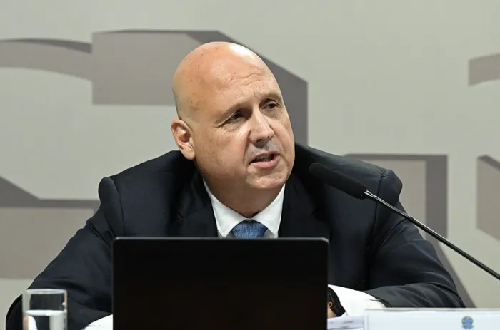 Otto Lobo durante a sabatina na CAE, na manhã desta quarta - Foto: Geraldo Magela/Agência Senado
