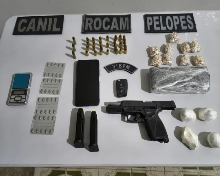 Material apreendido em ações da PM na cidade de Arapiraca - Ascom PM-AL
