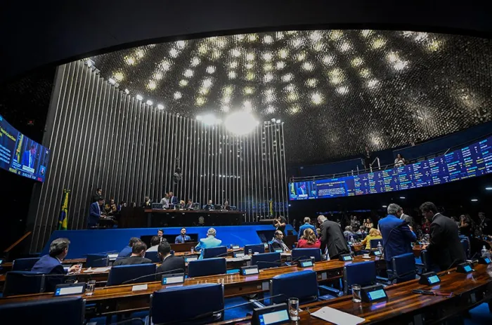 O Plenário do Senado durante a sessão que iria apreciar a indicação - Foto: Carlos Moura/Agência Senado