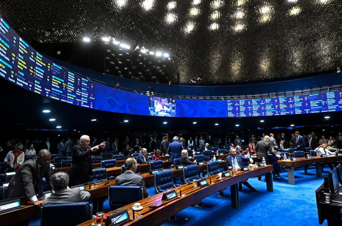 O Plenário do Senado durante as votações desta quarta-feira - Foto: Carlos Moura/Agência Senado