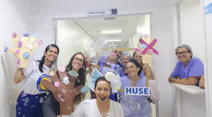 Ações educativas no Huse reforçam a importância da higienização das mãos para controle de infecção hospitalar