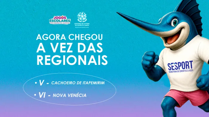 Regionais V e VI dos Jogos Escolares começam na segunda-feira (25) em Cachoeiro de Itapemirim e Nova Venécia