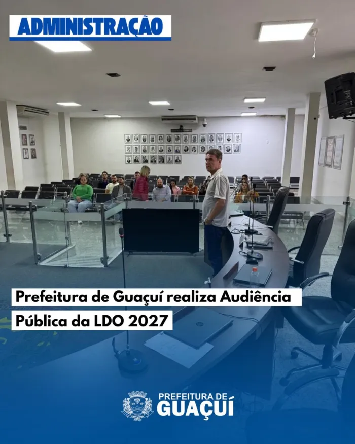 Prefeitura de Guaçuí realiza Audiência Pública da LDO 2027