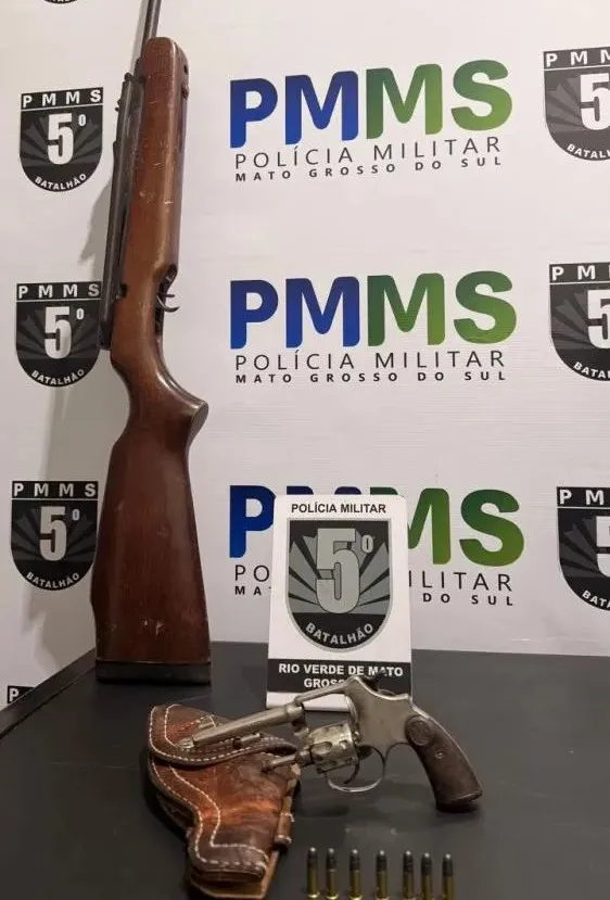 Polícia Militar prende homem por violência doméstica e apreende armas em fazenda no Pantanal