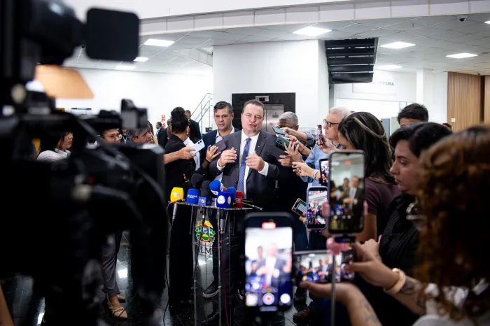 O presidente da ALMT, Max Russi, destacou que prêmio vai além da valorização dos jornalistas, ao incentivar a divulgação das ações do Parlamento.Foto: ANGELO VARELA / ALMT