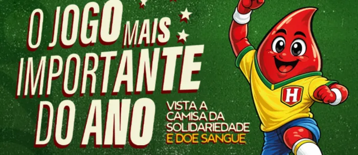 Hemoce lança campanha Junho Vermelho com tema “O jogo mais importante do ano”