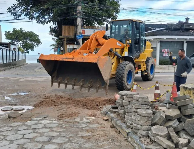 Sesep realiza obras de drenagem e reestruturação do calçamento da Rua Capitão PH em Maresias
