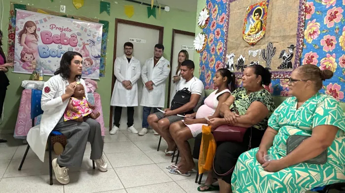Prefeitura realiza oficina na USF Jardim Miramar para ensinar gestantes e cuidadores como agir em casos de engasgos