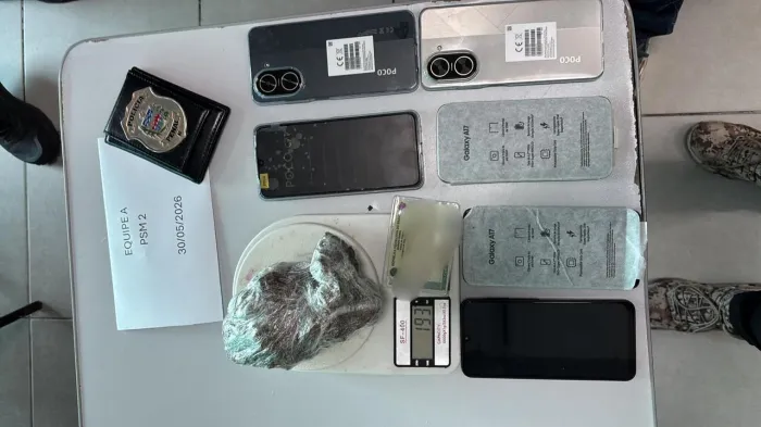 Material apreendido por policiais penais - Cortesia