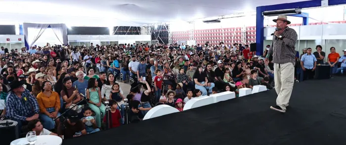  Palestra do biólogo Richard Rasmussen encerrou a programação da Assembleia Legislativa na 13ª Rondônia Rural Show, em Ji-Paraná (Foto: Thyago Lorentz I Secom ALE/RO)
