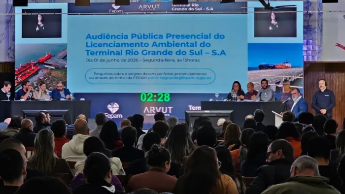 Audiência contou com a participação de mais de 500 participantes presenciais e de outros 300 pela transmissão ao vivo -Foto: Cassiano Cavalheiro/Ascom Fepam