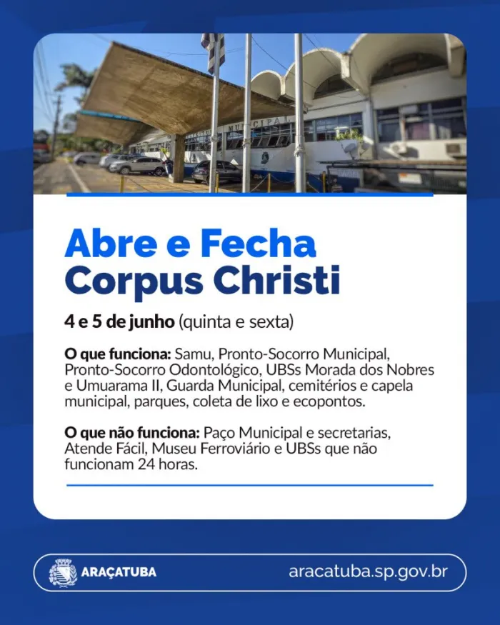 Foto: Reprodução/Prefeitura de Araçatuba - SP