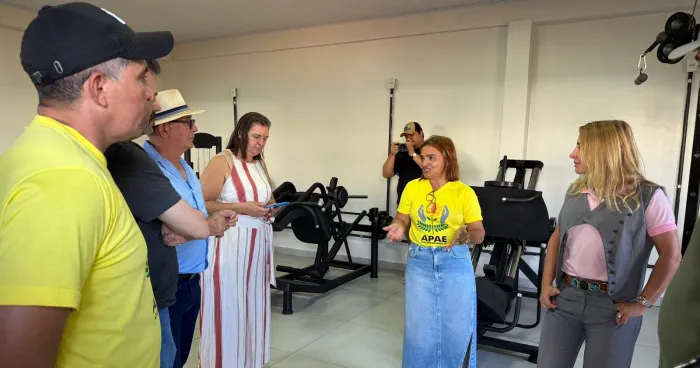  Deputada Ieda Chaves acompanhou entrega de academia completa para a Apae de Alto Alegre dos Parecis (Foto: Larissa Bogo)