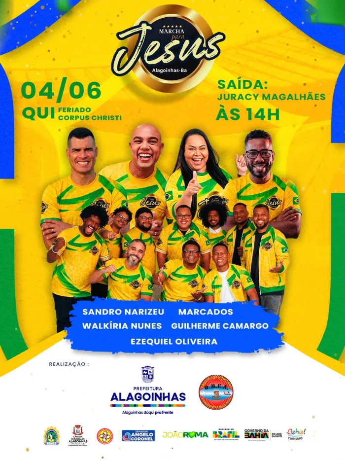 29ª Marcha para Jesus acontece nesta quinta-feira em Alagoinhas