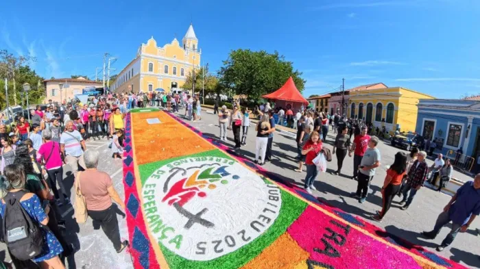 Celebração de Corpus Christi em Santana de Parnaíba (Foto: Centro de Atendimento ao Turista Secretaria Municipal de Cultura e Turismo)