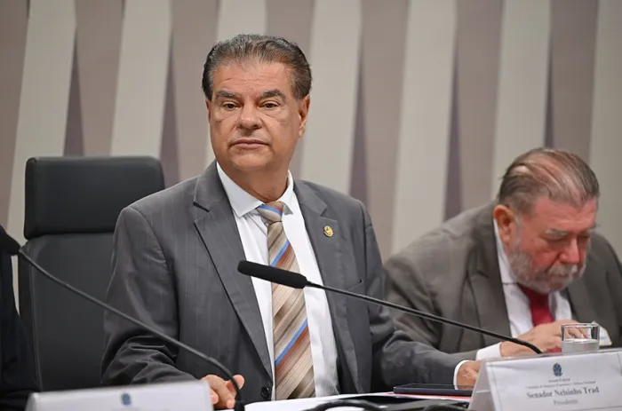 O senador Nelsinho Trad, presidente da CRE - Foto: Saulo Cruz/Agência Senado