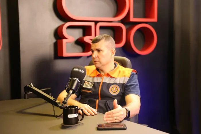 Capitão Maxwel em entrevista à Agência SP, do Governo de São Paulo. Foto: Governo de São Paulo/Divulgação